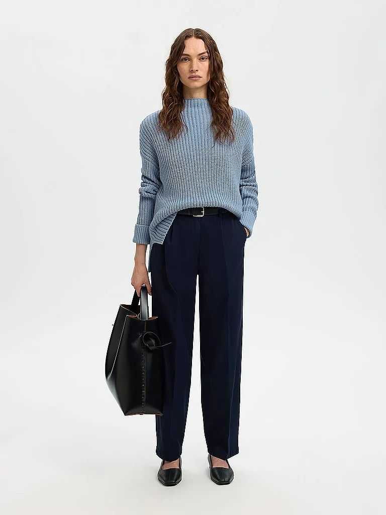 Selected Selma Sus Turtleneck Sweater Dusty Blue S 2